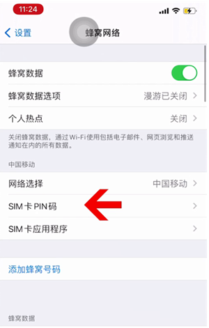 通许苹果14维修网分享如何给iPhone14的SIM卡设置密码 