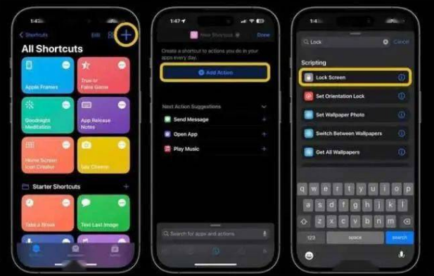 通许苹果14锁屏维修店分享iPhone14升级iOS16.4后如何创建锁屏快捷方式 