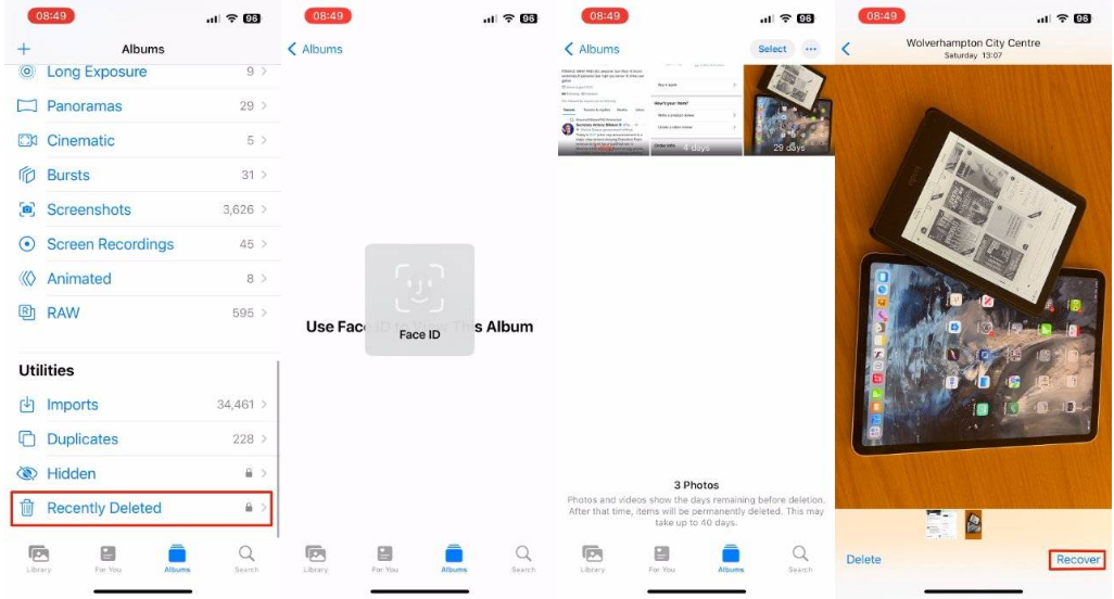 通许苹果14维修分享 iPhone14 上恢复已删除的照片 