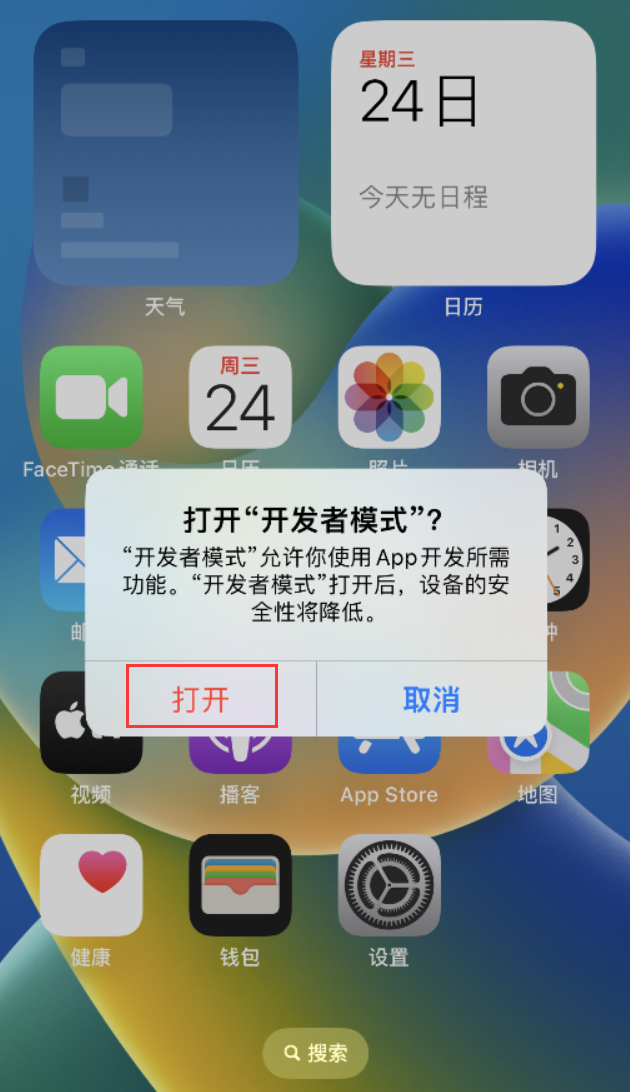 通许苹果手机维修分享如何打开开发者模式 